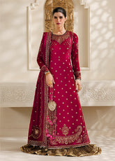 Chandni By Jazmin Luxury Embroidered Velvet 3 Piece Unstitched Suit JZ26CLV D-06 ZAR-E-GULAB