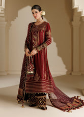 Chandni By Jazmin Luxury Embroidered Velvet 3 Piece Unstitched Suit JZ26CLV D-10 RUKHSAAR