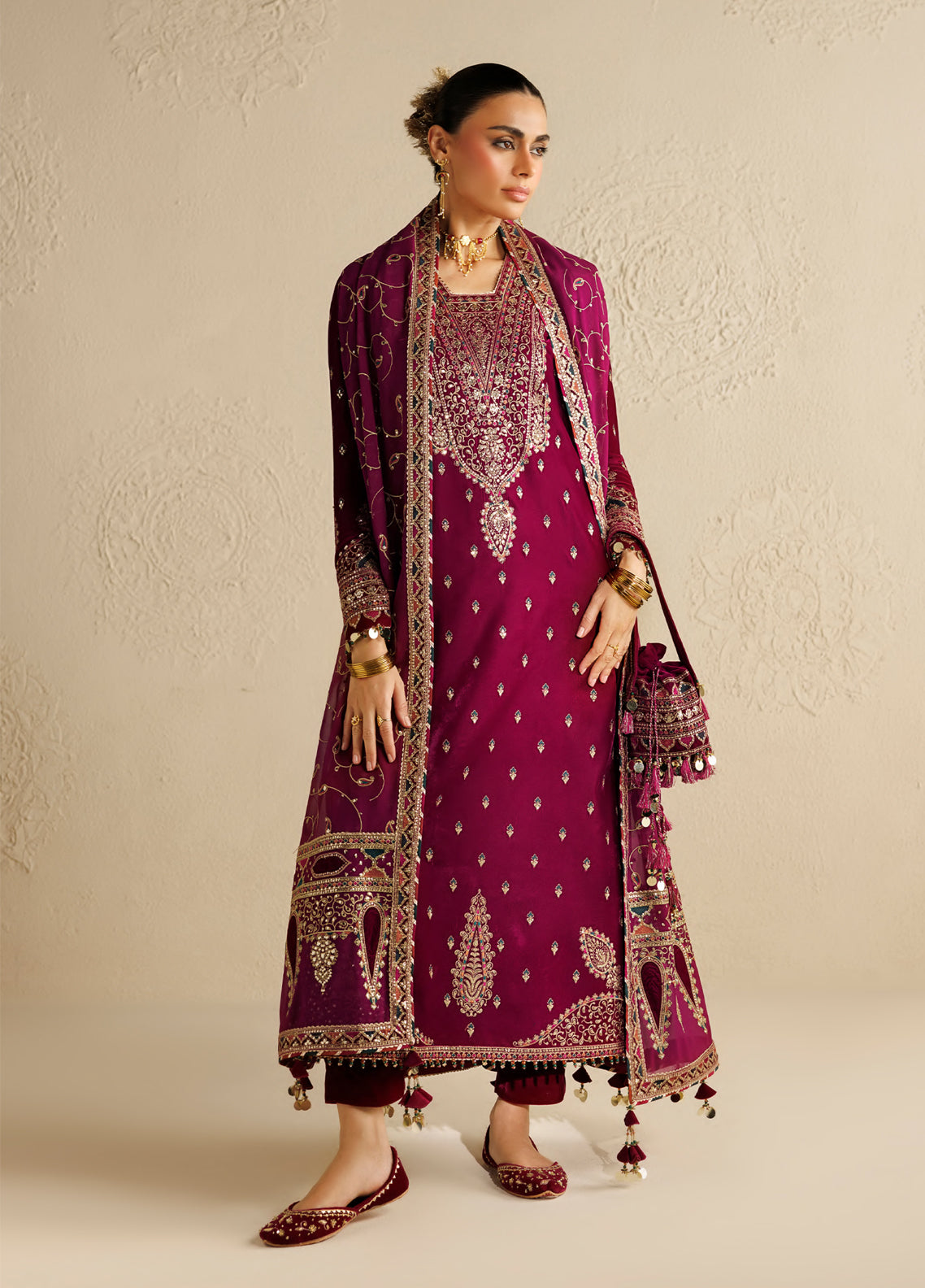 Chandni By Jazmin Luxury Embroidered Velvet 3 Piece Unstitched Suit JZ26CLV D-12 ZAIB Chandni By Jazmin Luxury Embroidered Velvet 3 Piece Unstitched Suit JZ26CLV D-12 ZAIB