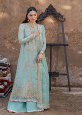 Chatoyer By Rang Rasiya Wedding Formals Emrboidered Chiffon 3 Piece Unstitched Suit RR26CWF D-CELESTE
