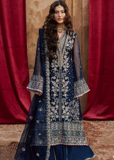 Chatoyer By Rang Rasiya Wedding Formals Emrboidered Chiffon 3 Piece Unstitched Suit RR26CWF D-CIEL