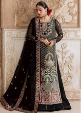Chatoyer By Rang Rasiya Wedding Formals Emrboidered Chiffon 3 Piece Unstitched Suit RR26CWF D-NOIR