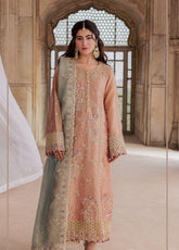 Chatoyer By Rang Rasiya Wedding Formals Emrboidered Zari Tissue 3 Piece Unstitched Suit RR26CWF D-FLEUR