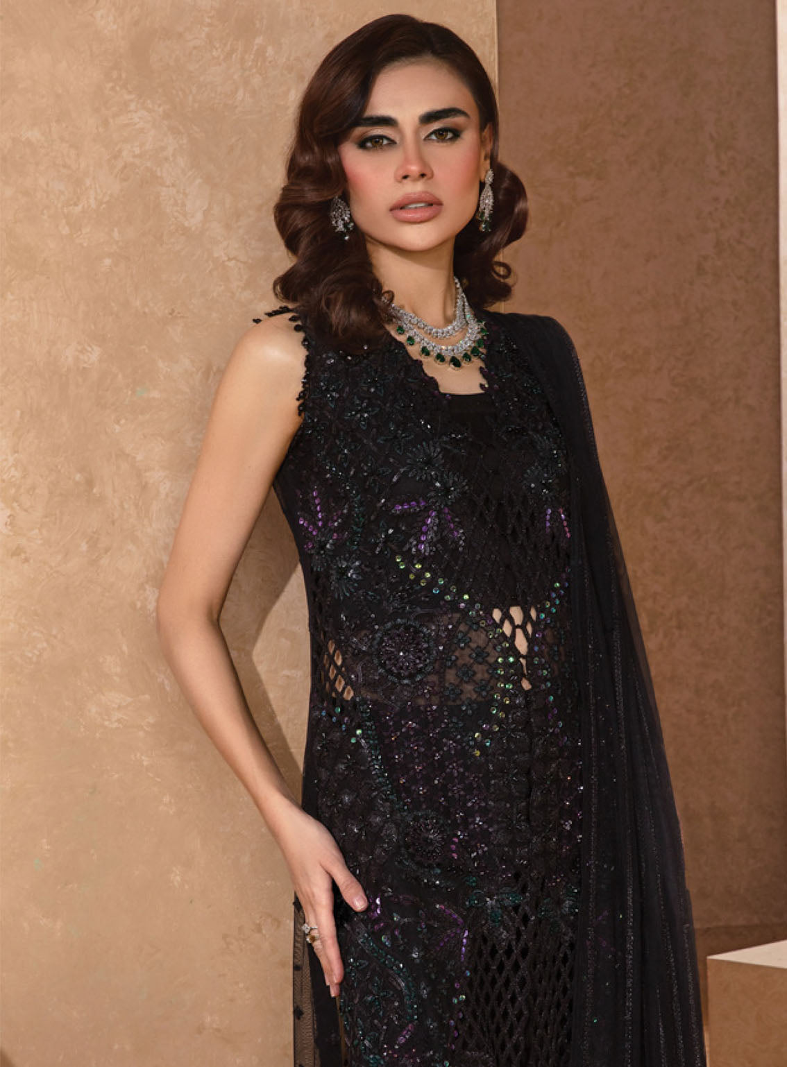 Chatoyer by Rang Rasiya Embroidered Chiffon Suit Unstitched 4 Piece - RR24WF 03 MIRA Chatoyer by Rang Rasiya Embroidered Chiffon Suit Unstitched 4 Piece - RR24WF 03 MIRA