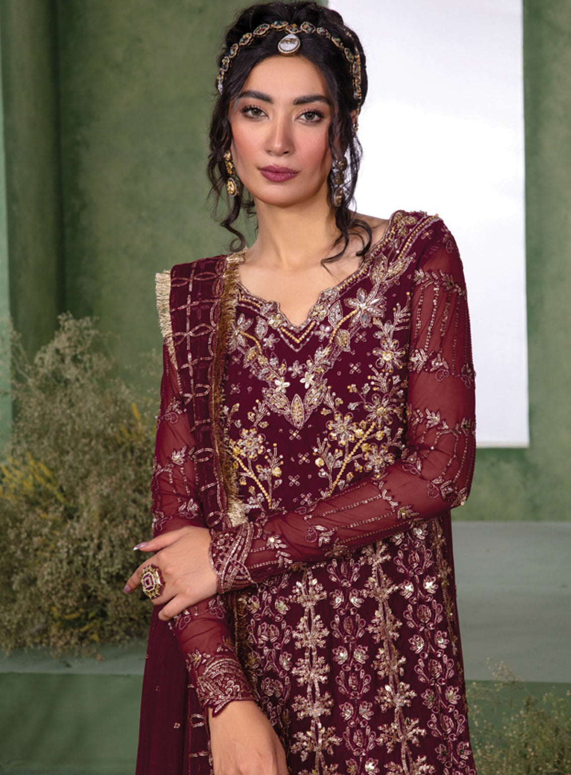 Chatoyer by Rang Rasiya Embroidered Net Suit Unstitched 4 Piece - RR24WF 06 LEYLA Chatoyer by Rang Rasiya Embroidered Net Suit Unstitched 4 Piece - RR24WF 06 LEYLA