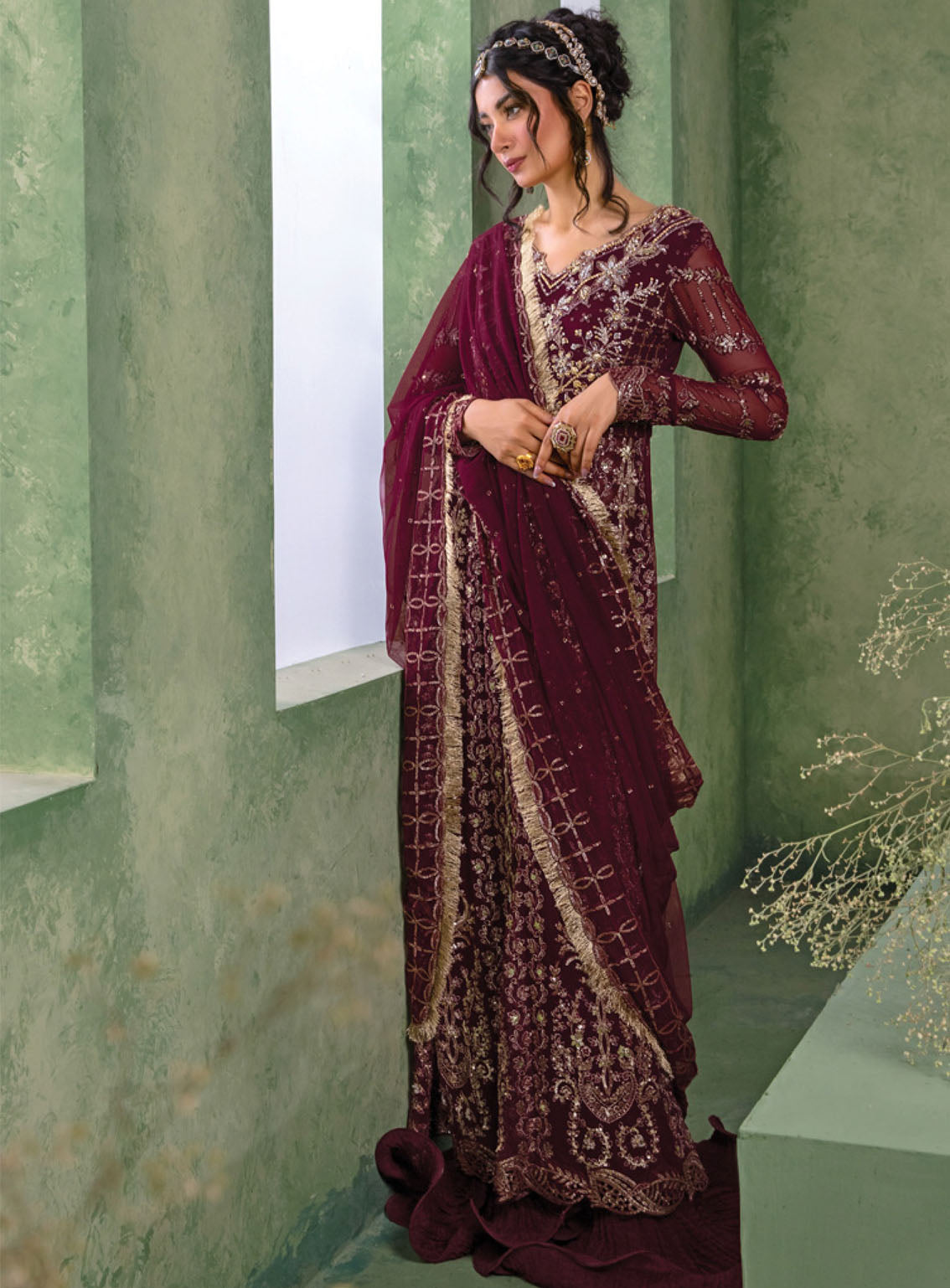 Chatoyer by Rang Rasiya Embroidered Net Suit Unstitched 4 Piece - RR24WF 06 LEYLA Chatoyer by Rang Rasiya Embroidered Net Suit Unstitched 4 Piece - RR24WF 06 LEYLA