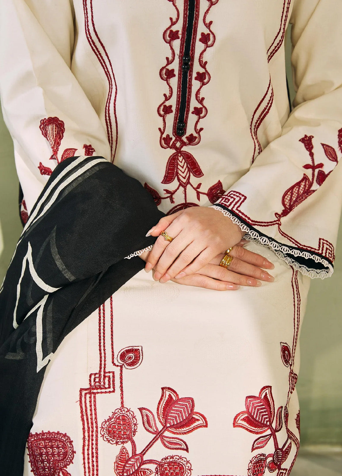 Coco By Zara Shahjahan Embroidered Jacquard Unstitched 3 Piece Suit - ZSJ24CL 3A GUL MOHAR Coco By Zara Shahjahan Embroidered Jacquard Unstitched 3 Piece Suit - ZSJ24CL 3A GUL MOHAR