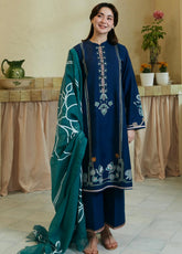 Coco By Zara Shahjahan Embroidered Jacquard Unstitched 3 Piece Suit - ZSJ24CL 3B GUL MOHAR