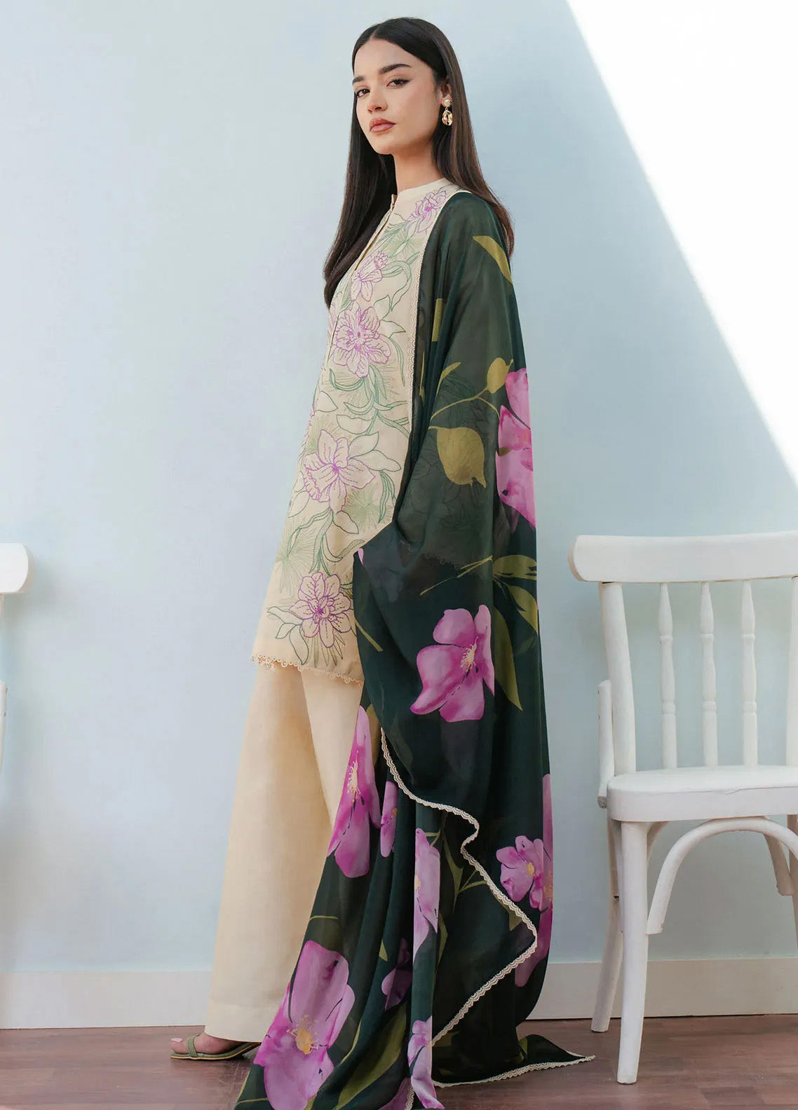 Coco By Zara Shahjahan Embroidered Lawn Suits Unstitched 3 Piece - CZS25L 1B BLOOM Coco By Zara Shahjahan Embroidered Lawn Suits Unstitched 3 Piece - CZS25L 1B BLOOM