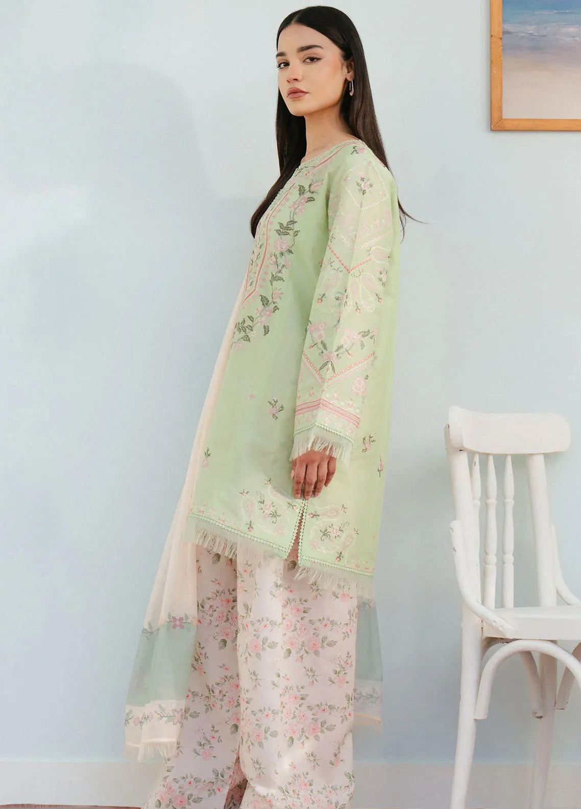 Coco By Zara Shahjahan Embroidered Lawn Suits Unstitched 3 Piece - CZS25L 2A SERENE Coco By Zara Shahjahan Embroidered Lawn Suits Unstitched 3 Piece - CZS25L 2A SERENE