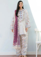 Coco By Zara Shahjahan Embroidered Lawn Suits Unstitched 3 Piece - CZS25L 2B SERENE