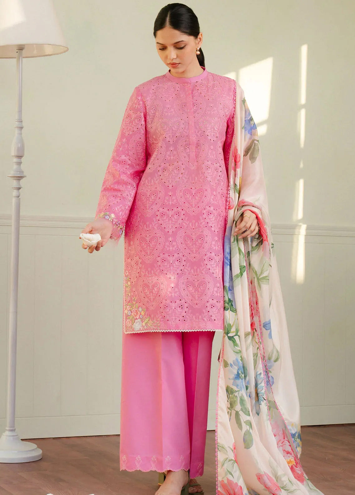 Coco By Zara Shahjahan Embroidered Lawn Suits Unstitched 3 Piece - CZS25L 3A TINA Coco By Zara Shahjahan Embroidered Lawn Suits Unstitched 3 Piece - CZS25L 3A TINA