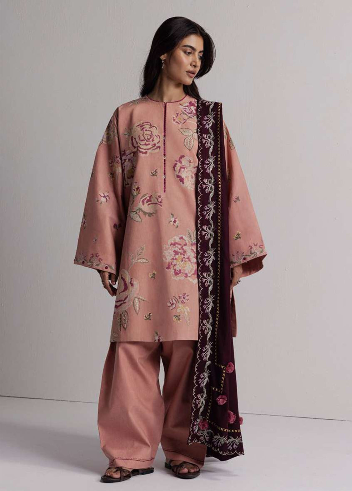 Coco By Zara Shahjahan Embroidered Karandi 3 Piece Unstitched Suit ZS26CW D-03A RAKHSH Coco By Zara Shahjahan Embroidered Karandi 3 Piece Unstitched Suit ZS26CW D-03A RAKHSH