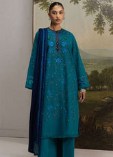Coco By Zara Shahjahan Embroidered Karandi 3 Piece Unstitched Suit ZS26CW D-07A TABASSUM