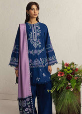 Coco By Zara Shahjahan Embroidered Khaddar 3 Piece Unstitched Suit ZS26CW D-04A NEELAM