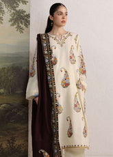 Coco By Zara Shahjahan Embroidered Khaddar 3 Piece Unstitched Suit ZS26CW D-06A SHIREEN