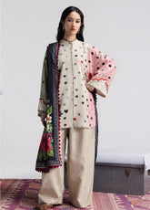 Coco By Zara Shahjahan Printed Linen 3 Piece Unstitched Suit ZS26CPV4 D-5A AMELIA