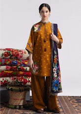 Coco By Zara Shahjahan Printed Linen 3 Piece Unstitched Suit ZS26CPV4 D-5B AMELIA