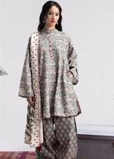 Coco By Zara Shahjahan Printed Linen 3 Piece Unstitched Suit ZS26CPV4 D-7A ELOWEN
