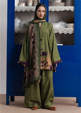 Coco By Zara Shahjahan Printed Linen 3 Piece Unstitched Suit ZS26CPV4 D-8B IRIS