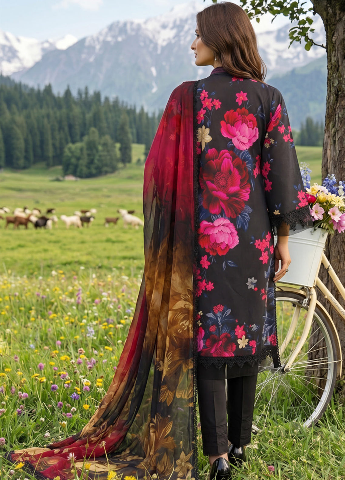 Colors By Alzohaib Digital Printed Lawn 3 Piece Unstitched Suit AZ26CDPL D-01 Colors By Alzohaib Digital Printed Lawn 3 Piece Unstitched Suit AZ26CDPL D-01