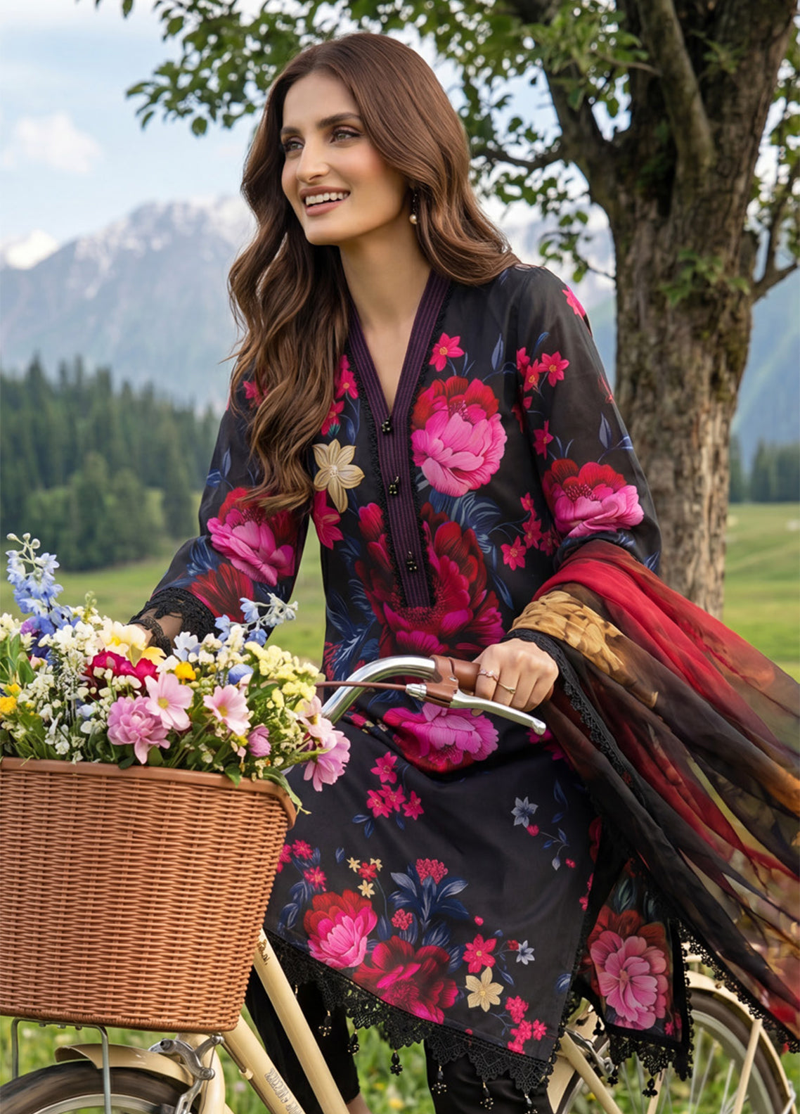 Colors By Alzohaib Digital Printed Lawn 3 Piece Unstitched Suit AZ26CDPL D-01 Colors By Alzohaib Digital Printed Lawn 3 Piece Unstitched Suit AZ26CDPL D-01