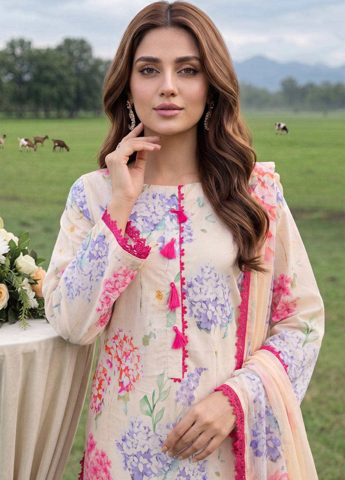 Colors By Alzohaib Digital Printed Lawn 3 Piece Unstitched Suit AZ26CDPL D-02 Colors By Alzohaib Digital Printed Lawn 3 Piece Unstitched Suit AZ26CDPL D-02