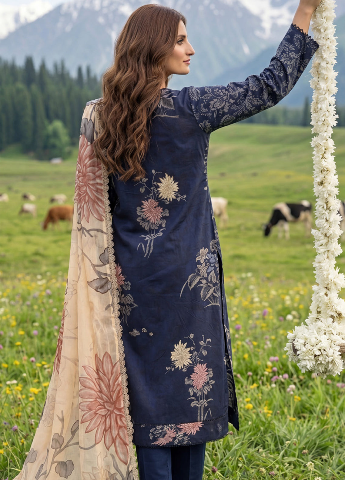Colors By Alzohaib Digital Printed Lawn 3 Piece Unstitched Suit AZ26CDPL D-03 Colors By Alzohaib Digital Printed Lawn 3 Piece Unstitched Suit AZ26CDPL D-03