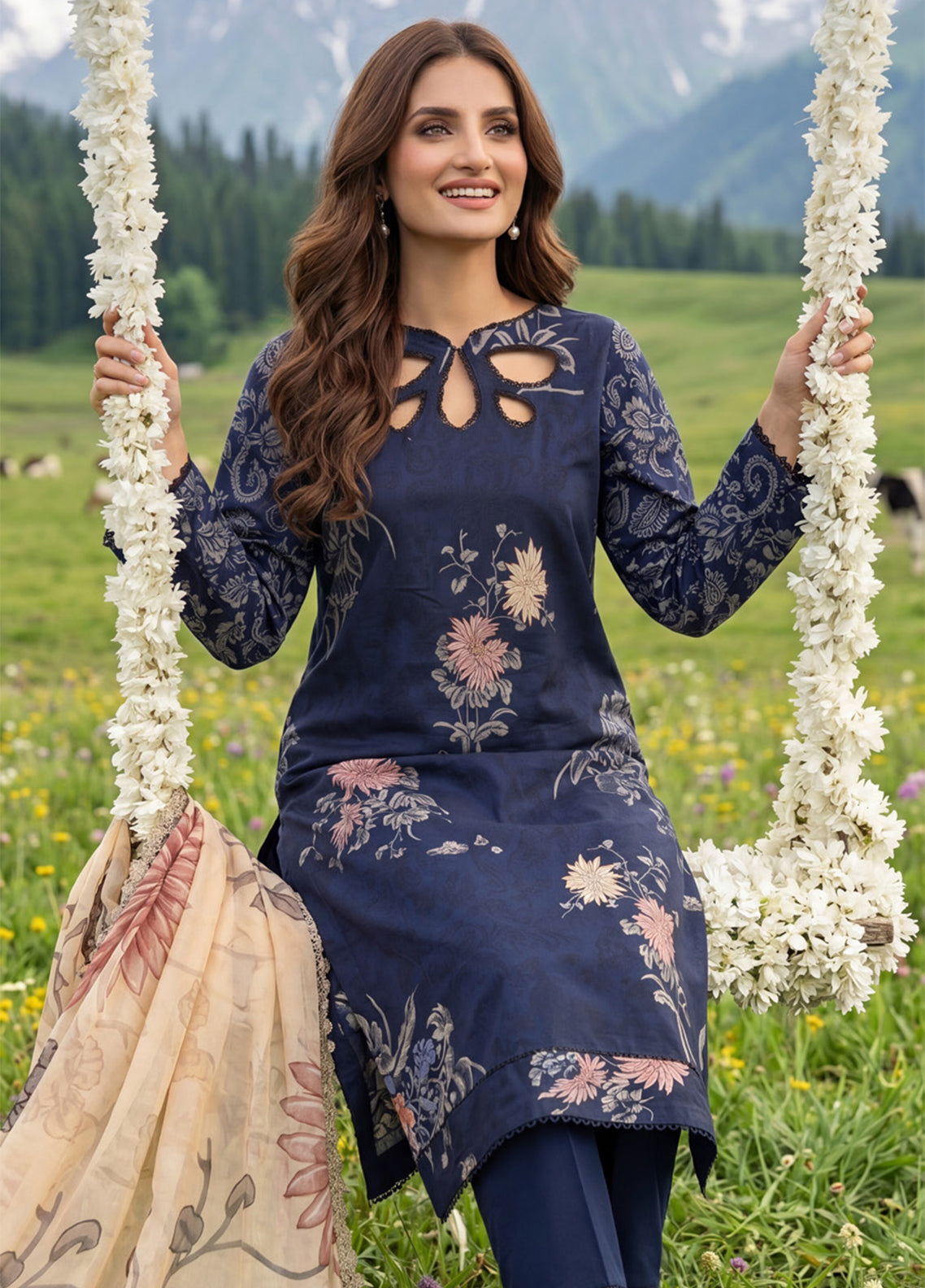 Colors By Alzohaib Digital Printed Lawn 3 Piece Unstitched Suit AZ26CDPL D-03 Colors By Alzohaib Digital Printed Lawn 3 Piece Unstitched Suit AZ26CDPL D-03