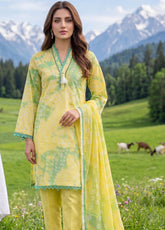 Colors By Alzohaib Digital Printed Lawn 3 Piece Unstitched Suit AZ26CDPL D-07