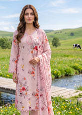 Colors By Alzohaib Digital Printed Lawn 3 Piece Unstitched Suit AZ26CDPL D-09