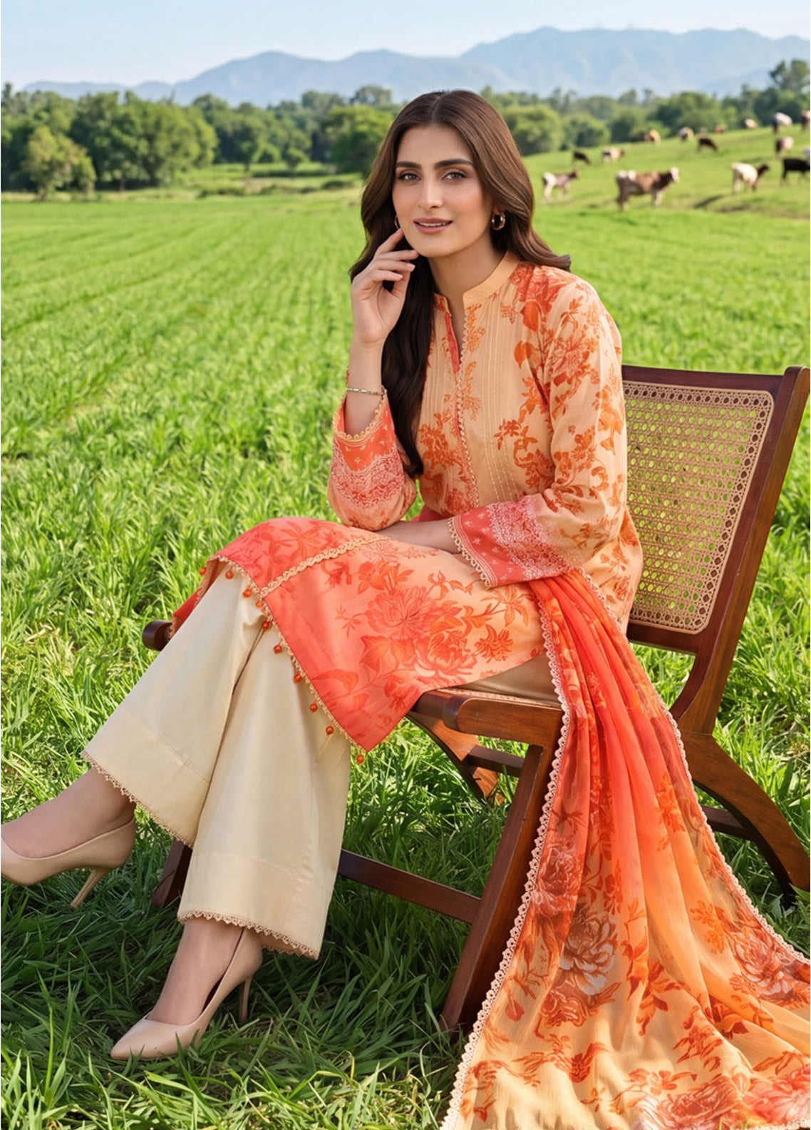 Colors By Alzohaib Digital Printed Lawn 3 Piece Unstitched Suit AZ26CDPL D-10 Colors By Alzohaib Digital Printed Lawn 3 Piece Unstitched Suit AZ26CDPL D-10