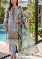 Colors By Alzohaib Digital Printed Lawn 3 Piece Unstitched Suit AZ26CDPV2 D-CDC-03