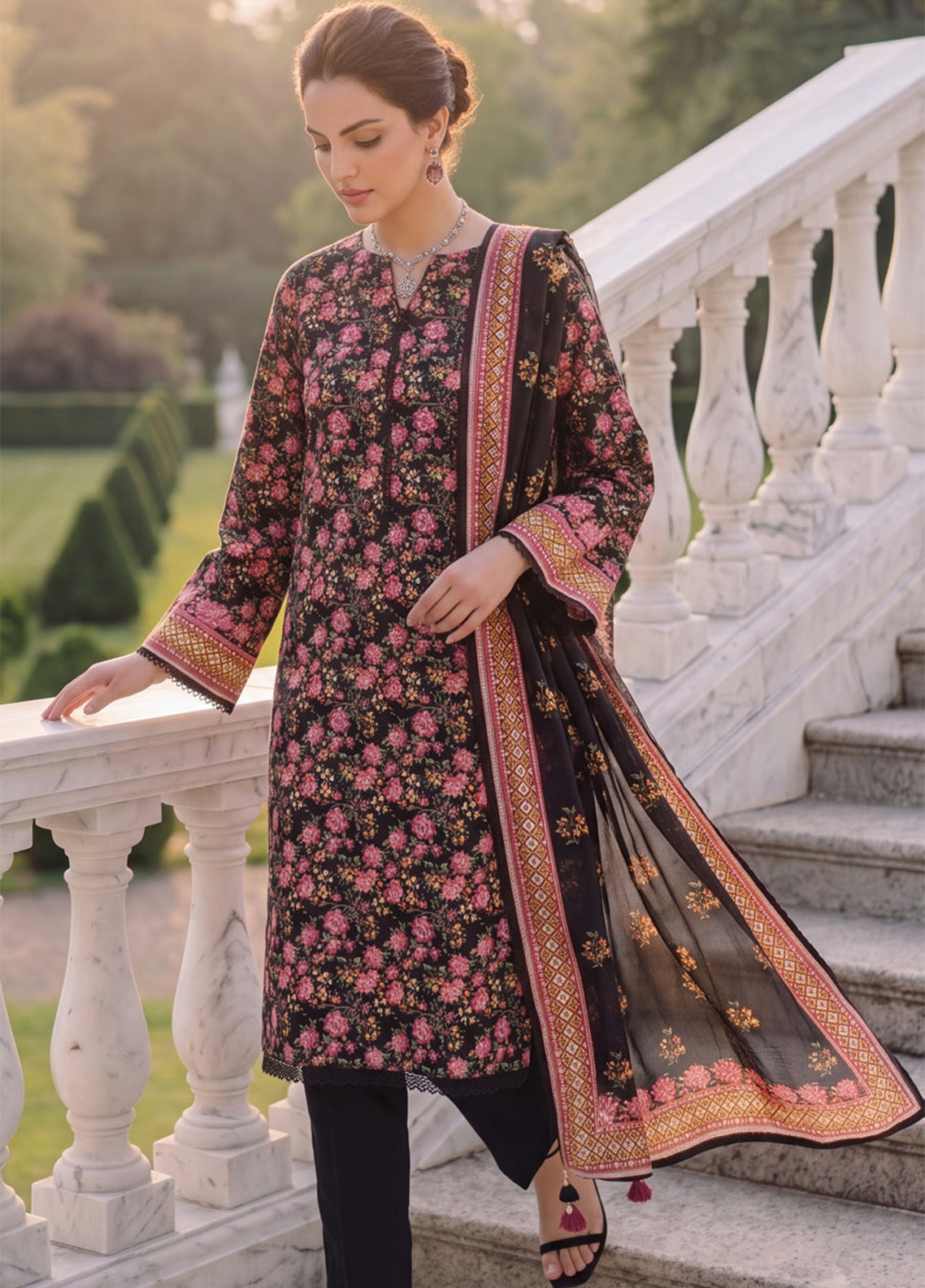 Colors By Alzohaib Digital Printed Lawn 3 Piece Unstitched Suit AZ26CDPV4 D-CDP-10 Colors By Alzohaib Digital Printed Lawn 3 Piece Unstitched Suit AZ26CDPV4 D-CDP-10
