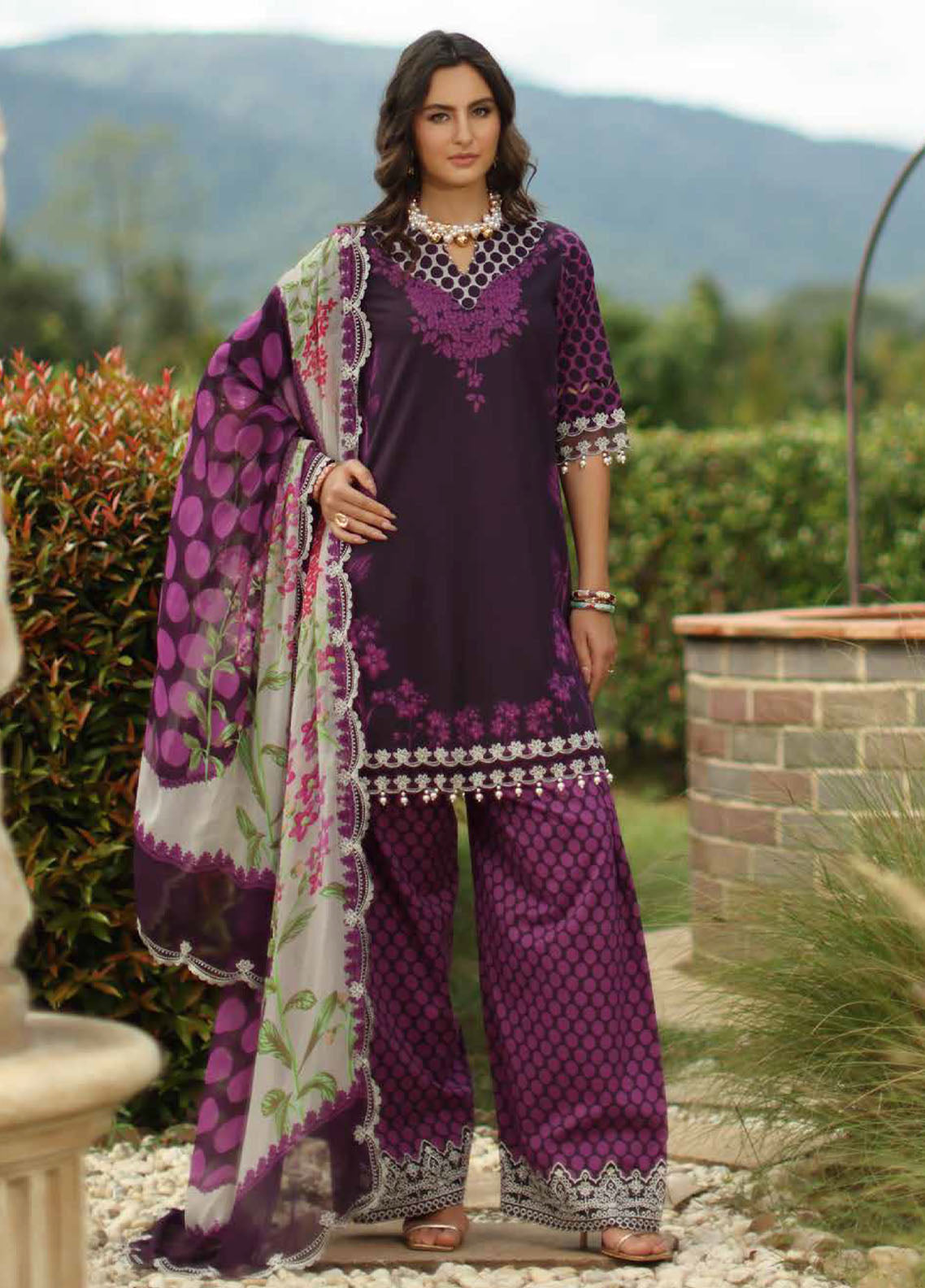 Combination By Charizma Embroidered Lawn 3 Piece Unstitched Suit CH26CELV1 D-CC-05 Combination By Charizma Embroidered Lawn 3 Piece Unstitched Suit CH26CELV1 D-CC-05
