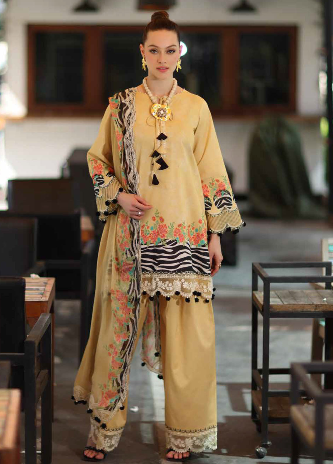 Combination By Charizma Embroidered Lawn 3 Piece Unstitched Suit CH26CELV1 D-CC-06 Combination By Charizma Embroidered Lawn 3 Piece Unstitched Suit CH26CELV1 D-CC-06