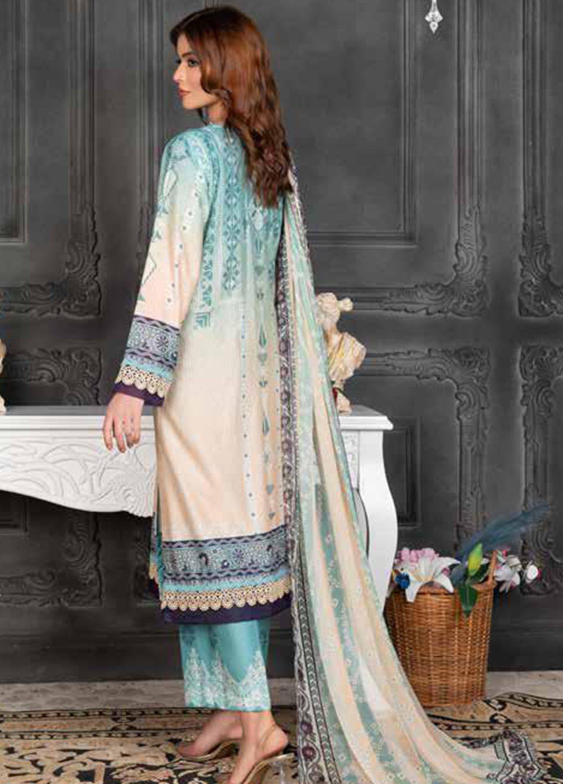 Crimson By Noorjahan Embroidered Lawn 3 Piece Unstitched Suit NJ26CEL D-04 Crimson By Noorjahan Embroidered Lawn 3 Piece Unstitched Suit NJ26CEL D-04