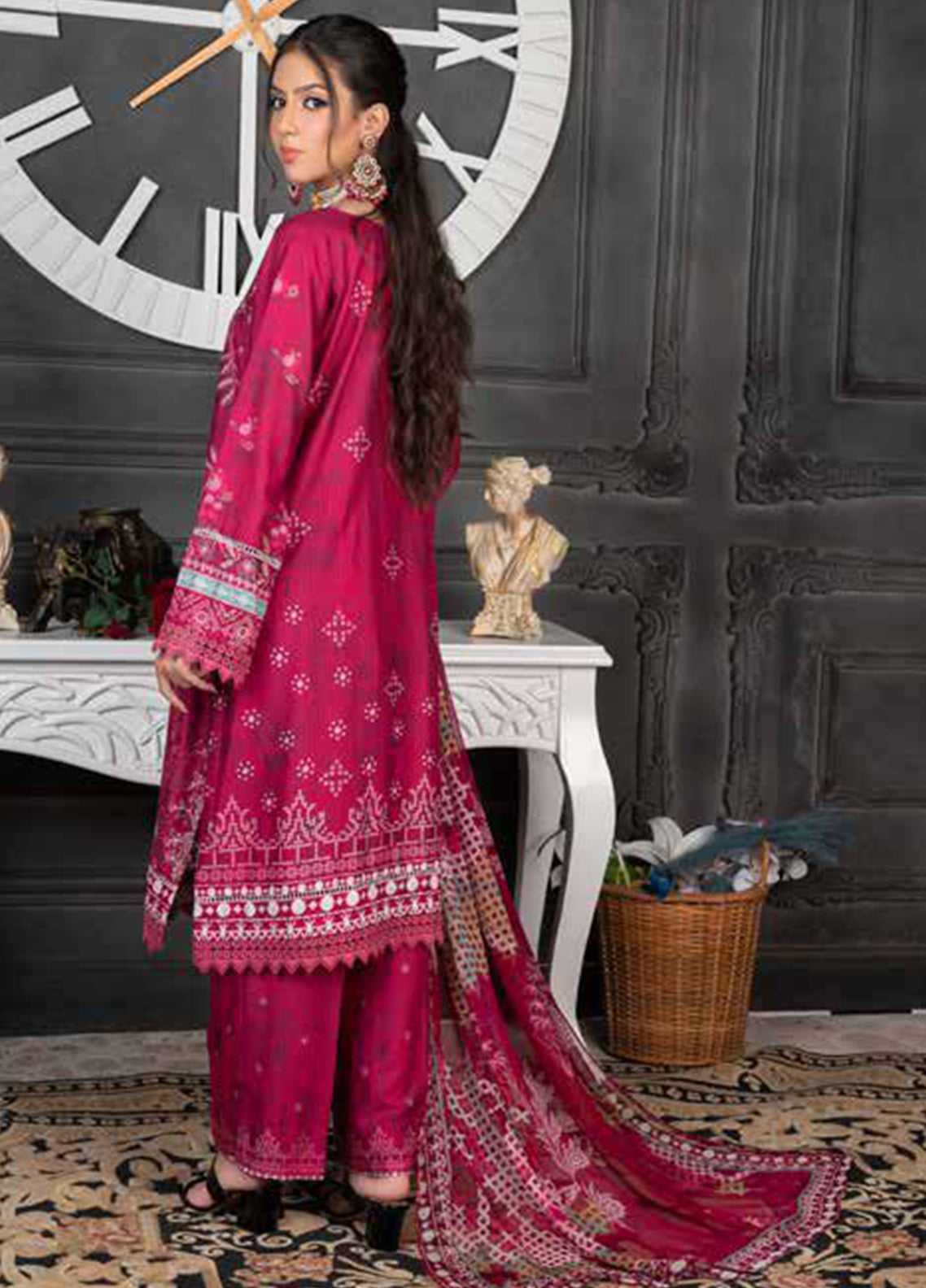 Crimson By Noorjahan Embroidered Lawn 3 Piece Unstitched Suit NJ26CEL D-12 Crimson By Noorjahan Embroidered Lawn 3 Piece Unstitched Suit NJ26CEL D-12
