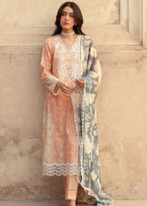 Cross Stitch Embroidered Lawn Unstitched 3 Piece Suit - CS24PL 17 SUNSET FLORA