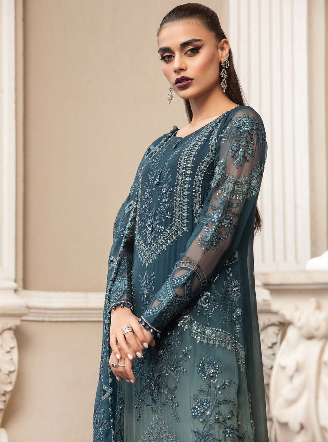 D#02 Maria B Emb Chiffons Collection 923 D#02 Maria B Emb Chiffons Collection 923