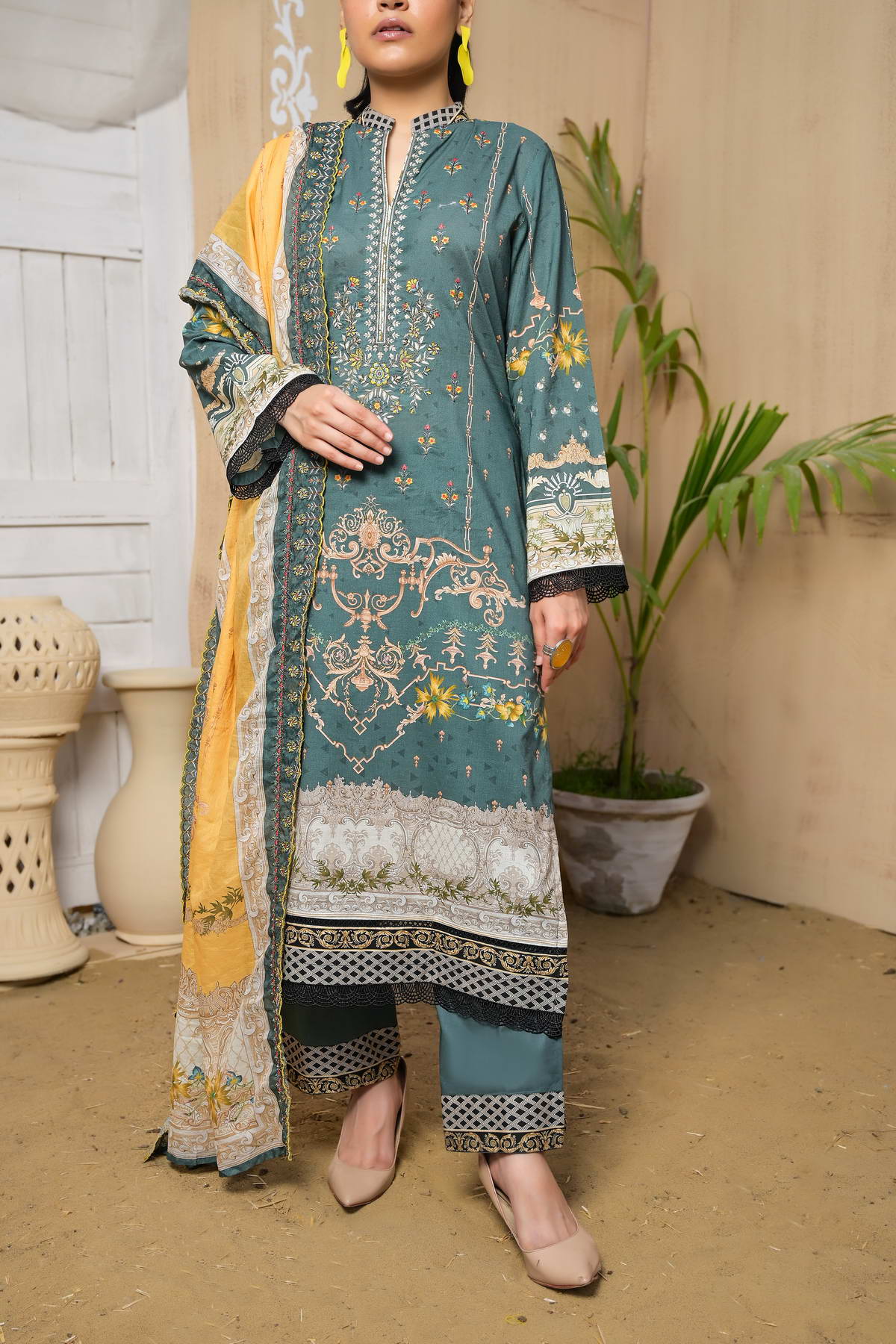 Misri By VS Textile Embroidered Lawn Unstitched 3 Piece Suit - 220 Misri By VS Textile Embroidered Lawn Unstitched 3 Piece Suit - 220