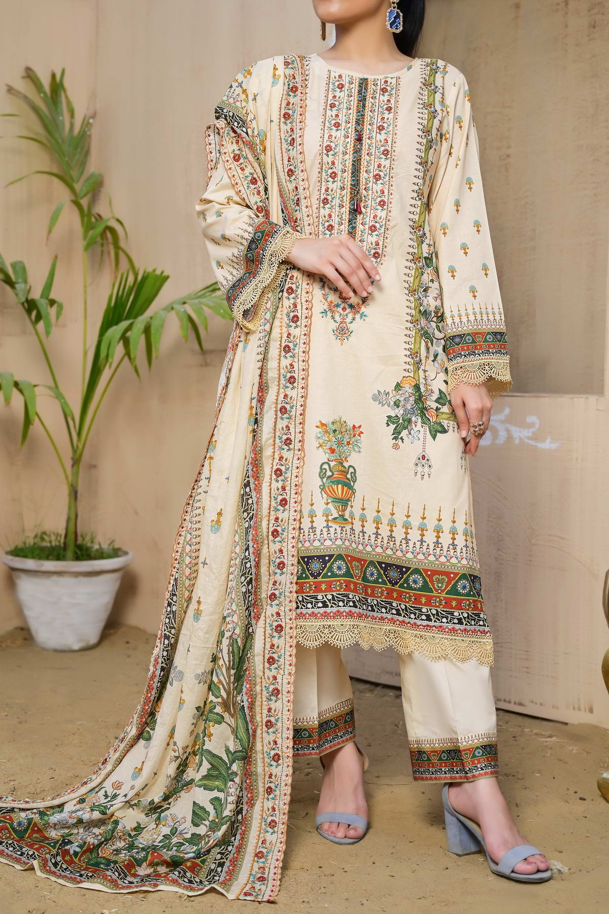 Misri By VS Textile Embroidered Lawn Unstitched 3 Piece Suit - 203 Misri By VS Textile Embroidered Lawn Unstitched 3 Piece Suit - 203