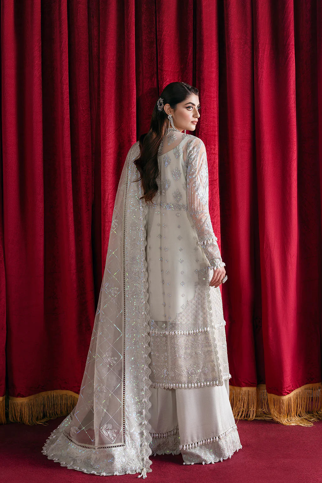 Starlet By Afrozeh Embroidered Net Unstitched 3 Piece Suit - 06 Starlet By Afrozeh Embroidered Net Unstitched 3 Piece Suit - 06