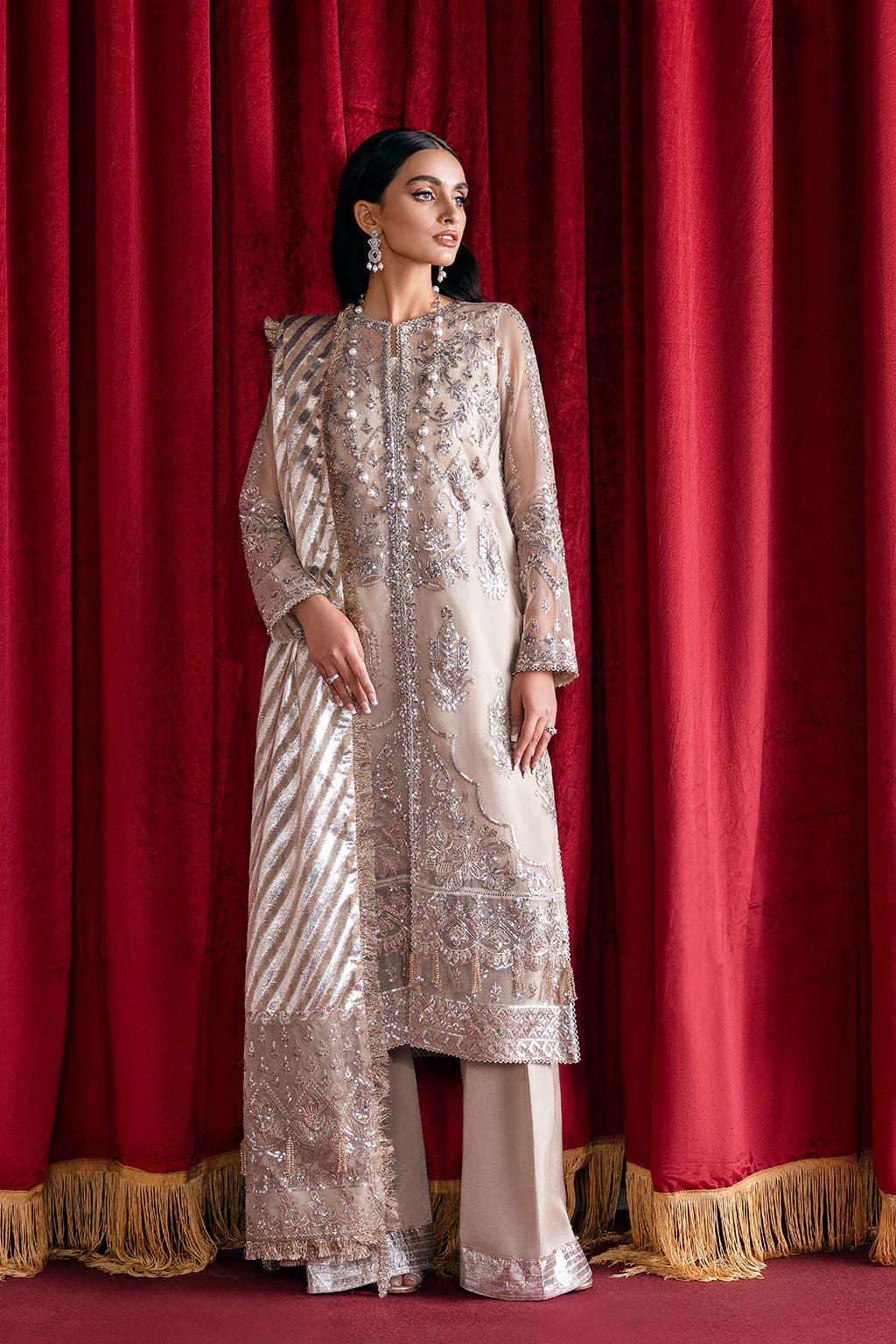 Starlet By Afrozeh Embroidered Organza Unstitched 3 Piece Suit - 02 Starlet By Afrozeh Embroidered Organza Unstitched 3 Piece Suit - 02