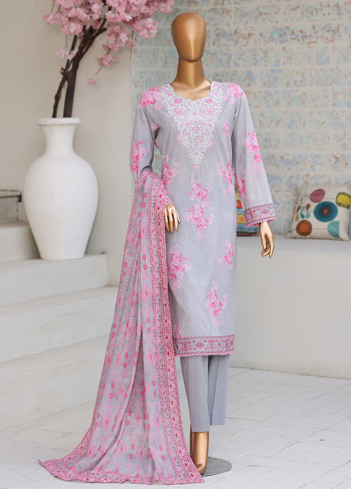 Daily Wear By HZ Textile Premium Embroidered Lawn 3 Piece Unstitched Suit HZ26DWPE D-PDW-1333 Daily Wear By HZ Textile Premium Embroidered Lawn 3 Piece Unstitched Suit HZ26DWPE D-PDW-1333