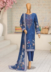 Daily Wear By HZ Textile Premium Embroidered Lawn 3 Piece Unstitched Suit HZ26DWPE D-PDW-1337