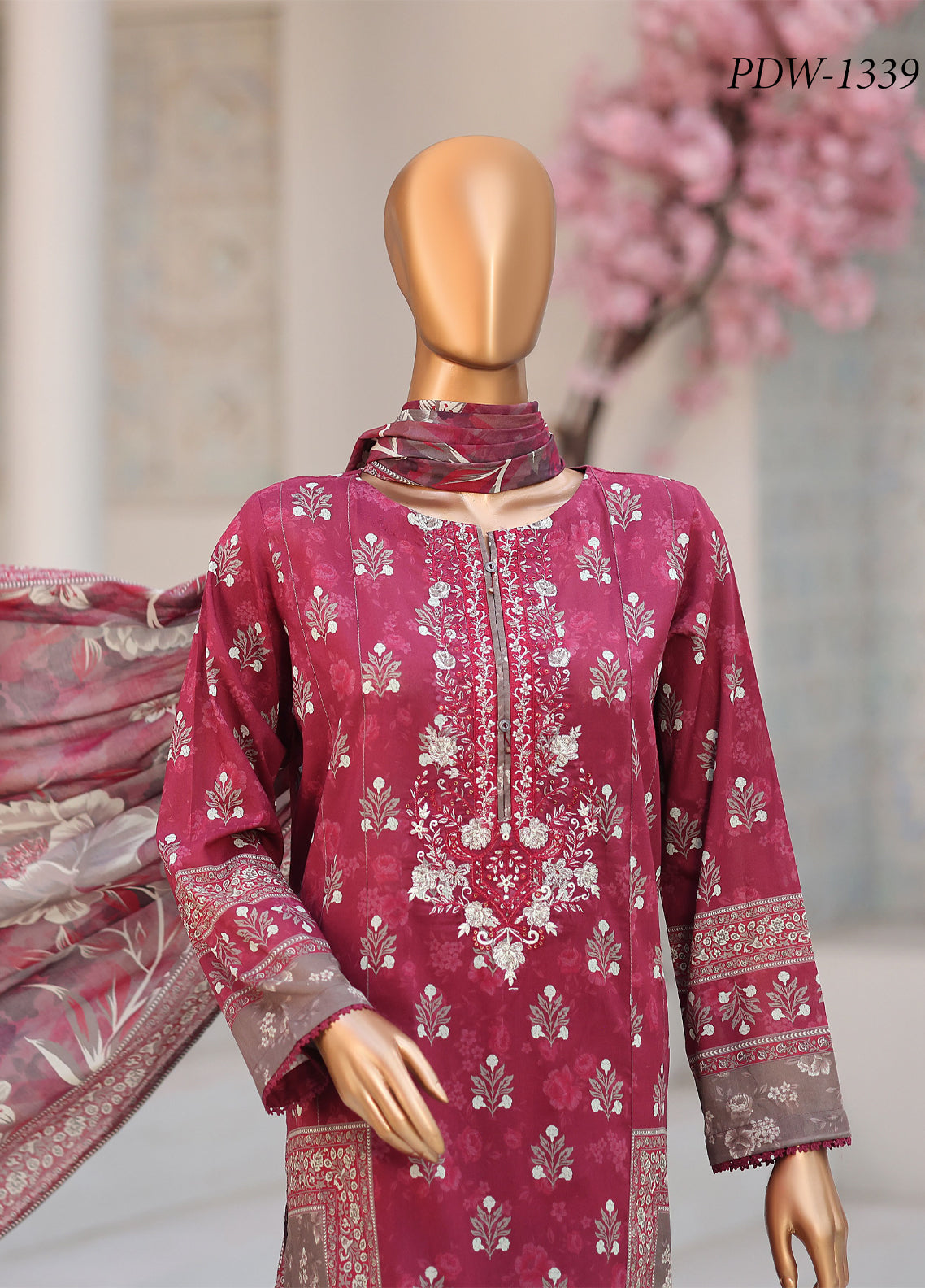 Daily Wear By HZ Textile Premium Embroidered Lawn 3 Piece Unstitched Suit HZ26DWPE D-PDW-1339 Daily Wear By HZ Textile Premium Embroidered Lawn 3 Piece Unstitched Suit HZ26DWPE D-PDW-1339
