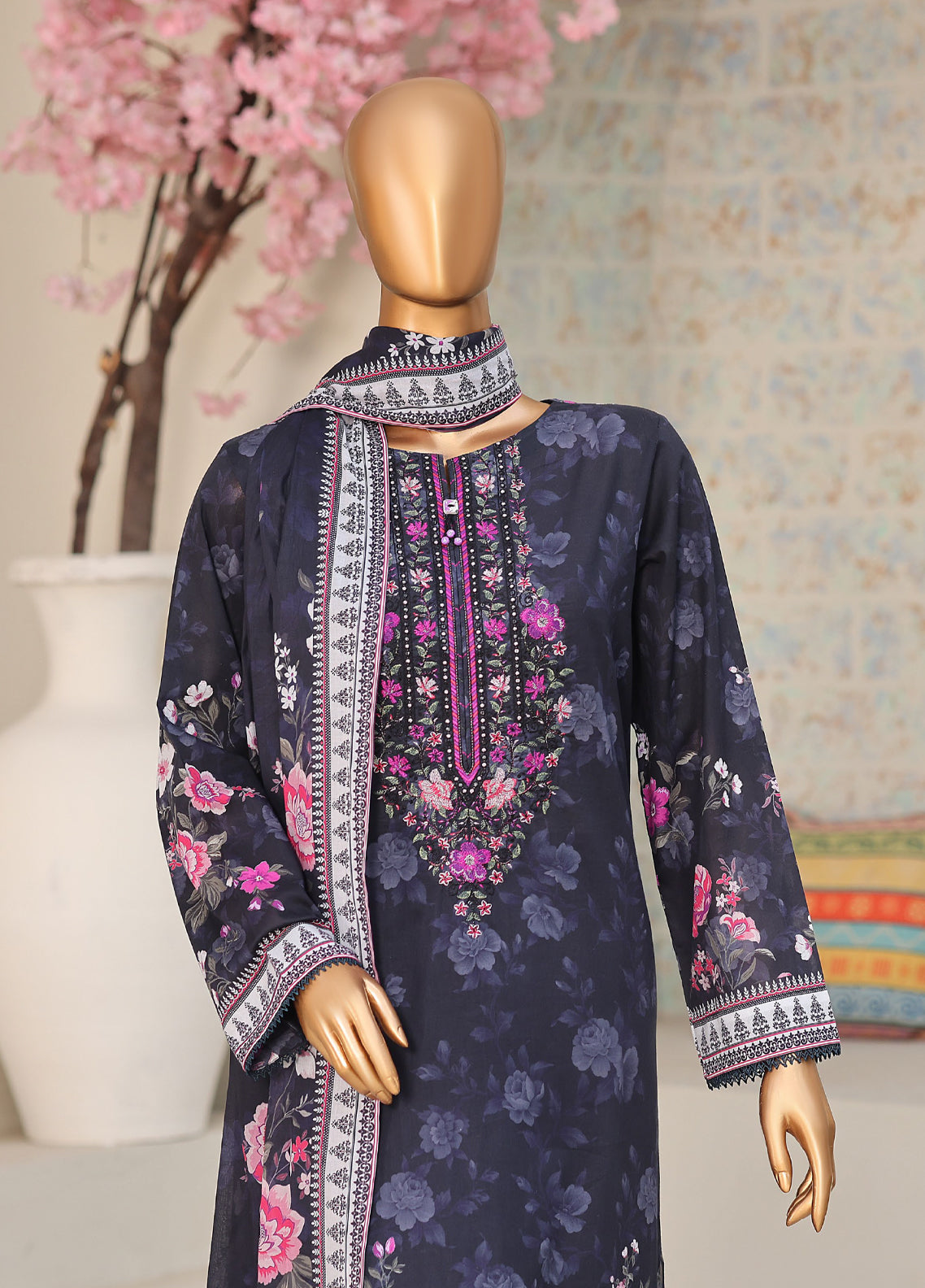 Daily Wear By HZ Textile Premium Embroidered Lawn 3 Piece Unstitched Suit HZ26DWPE D-PDW-1340 Daily Wear By HZ Textile Premium Embroidered Lawn 3 Piece Unstitched Suit HZ26DWPE D-PDW-1340