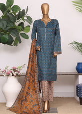 Daily Wear By HZ Textiles Printed Lawn 3 Piece Stitched Suit HZ26DWP D-LPT-D-2603