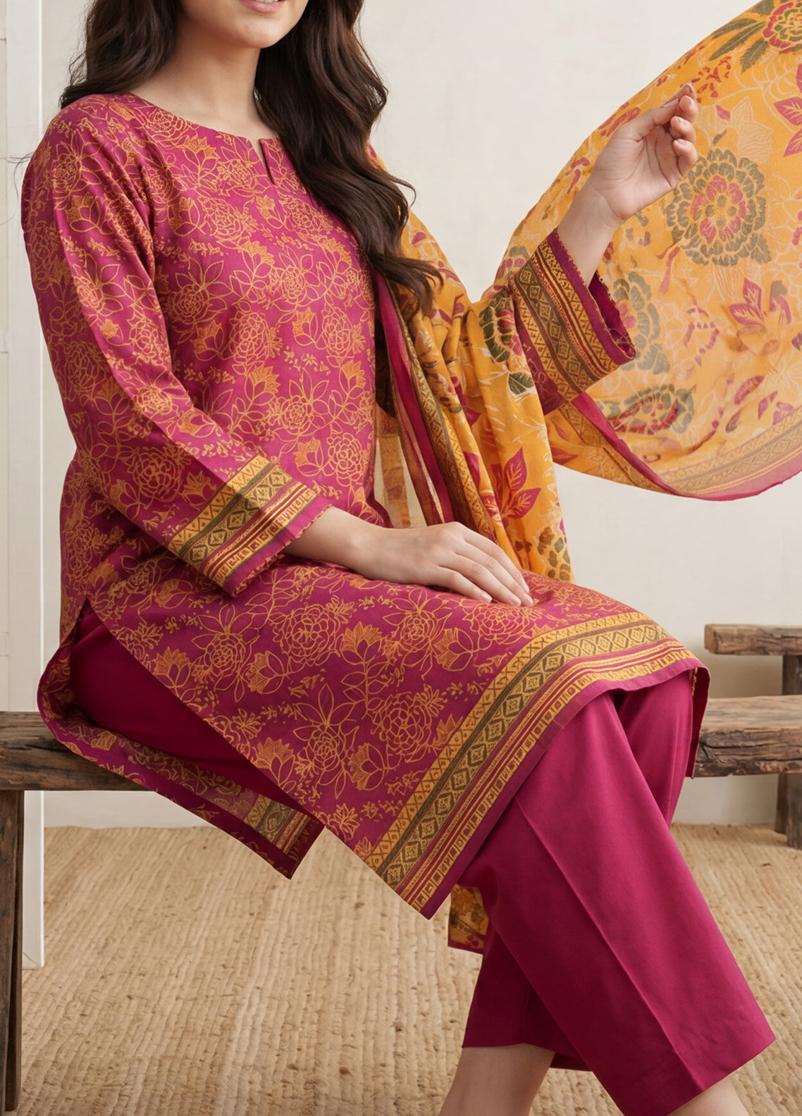 Daman By VS Textile Exclusive Printed Lawn 3 Piece Unstitched Suit VS26DEP D-845 Daman By VS Textile Exclusive Printed Lawn 3 Piece Unstitched Suit VS26DEP D-845